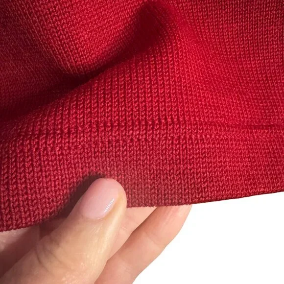 Pitzer & Warwick Vintage Varsity Cardigan Wool Letterman Sweater SA 41 Red - Picture 6 of 9